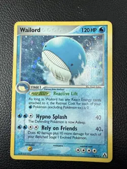 Pokemon Wailord 14/92 Legend Maker Holo Rare 2006 Excellent MP Swirl - Image 1