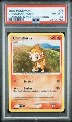 2007 POKEMON DIAMOND & PEARL COSMOS #76 CHIMCHAR-HOLO PSA 8.5 - Image 1