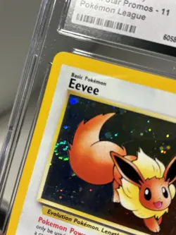 Eevee 11/53 Wotc Black Star Promo Holo Pokemon CGC 8.5 NM/MINT+ with **SWIRL** - Image 5