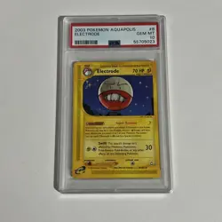 Pokemon TCG Electrode 8/147 Non Holo Rare Aquapolis PSA 10 low pop - Image 1