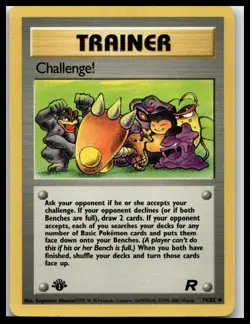 Pokemon TCG Team Rocket 1st Edition Challenge! 74/82 - Pack Fresh NM - Image 1