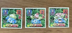 Vintage 90s Pokemon Amada Sticker Set of 3: Bulbasaur, Ivysaur, Venusaur - Image 1