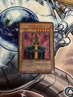 (24) Jinzo PSV-000 Secret Rare Unlimited Yu-Gi-Oh Holo Secret Rare DMG - Image 1
