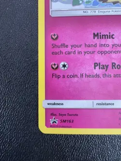 Mimikyu SM163 SM Black Star Promos Holo Pokemon TCG Card MP - Image 4