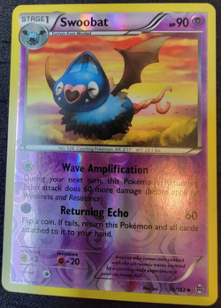 Reverse Holo Foil Swoobat # 72/162 XY: Breakthrough Set Pokemon Cards NM/MINT - Image 1