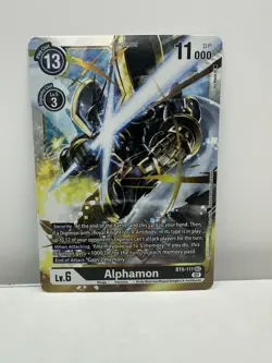 Alphamon BT6-111 Digimon TCG Foil Card Mint Condition - Image 1