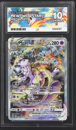 Pokemon TCG Mewtwo VSTAR Secret Rare Card Gg44/Gg70 Crown Zenith Ace 10 - Image 1