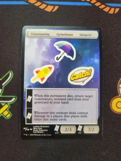 EXACT CARD PICTURD Punch Out Card Unassuming Gelatinous 36/48 MTG Unfinity Non-F - Image 1