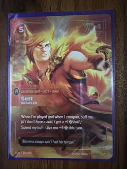 Riftbound TCG League Of Legends Origins Epic Sett Brawler 164/298 NM Card - Image 1
