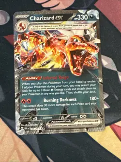 Pokemon TCG Obsidian Flames Charizard EX Holo Double Rare Card 125/197 NM - Image 1
