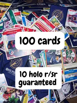 One Piece tcg Card Game 100 Cards Collection Mixed Lot w/ 10 FOILS Included - Image 1