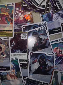 One Piece tcg Card Game 100 Cards Collection Mixed Lot w/ 10 FOILS Included - Image 2