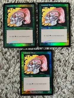 MTG- Llanowar Elves x3 - FNM DCI Promo FOIL - Image 1