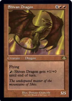 Shivan Dragon (Retro Frame) - Dominaria Remastered - Magic MTG NM - Image 1