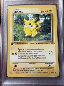 PSA 10 1ST EDITION - PIKACHU GEM MINT 💎 1999 POKEMON JUNGLE #60 ENGLISH - Image 2