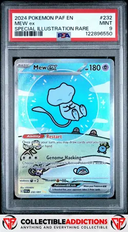 2024 Pokemon Paf En-Paldean Fates #232 Mew Ex Special Illustration Rare PSA 9 - Image 1