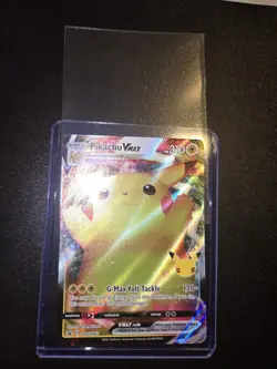 Pikachu VMAX swsh062 Full Art Black Star Promo Pokemon Celebrations - Image 2