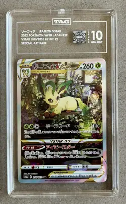 TAG 10 GEM MINT Leafeon VSTAR 210 Pokemon 2022 Special Art Rare Universe SWSH - Image 1