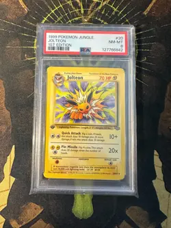 Pokemon Jolteon 20/64 Jungle 1st Edition Vintage Holo PSA 8 - Image 1
