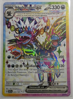 Hydreigon ex 223/191 Sv08: Surging Sparks Holo Pokemon Free Shipping NM - Image 1