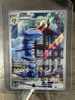 Pokemon TCG Steelix 208/182 Illustration Rare Paradox Rift Pokemon Near Mint - Image 1