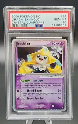 PSA 10 Gem Mint 2006 Pokemon Jirachi ex EX Crystal Guardians Ultra Rare #94 - Image 1