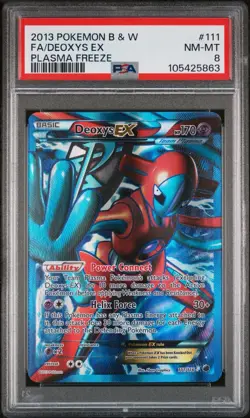 Pokemon Deoxys EX 111/116 PSA 8 NM-MT BW Plasma Freeze Full Art EN FA - Image 1