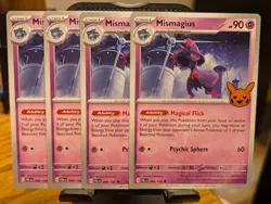 Pokemon TCG 2023 Trick or Trade Mismagius 088/193 x4 Playset Stamped - Image 1