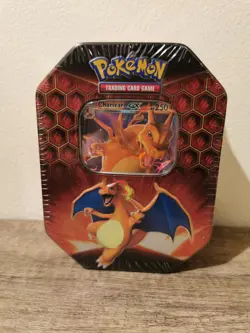 Pokemon TCG Hidden Fates Charizard GX Tin Factory Sealed - Image 1