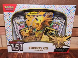 Pokemon TCG Scarlet And Violet 151 Zapdos Ex Collection Box Sealed - Image 1