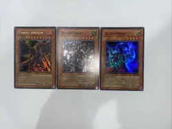 Yugioh Tyrant Dragon, Exile Force, Asura Priest Lod Print Line Error Set - Image 1