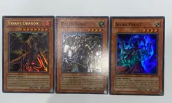Yugioh Tyrant Dragon, Exile Force, Asura Priest Lod Print Line Error Set - Image 2