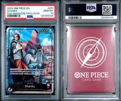 GEM MINT PSA 10 Shanks OP09‑001 Promo Magazine Exclusive One Piece Card 001 M - Image 1