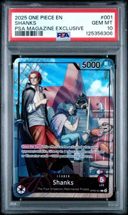 GEM MINT PSA 10 Shanks OP09‑001 Promo Magazine Exclusive One Piece Card 001 M - Image 3
