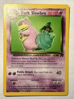 Pokemon TCG Dark Slowbro 29/82 Team Rocket Non Holo Vintage Rare Card LP - Image 1