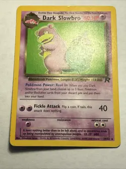 Pokemon TCG Dark Slowbro 29/82 Team Rocket Non Holo Vintage Rare Card LP - Image 3