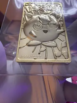 1999 Pokemon Jigglypuff 23 Karat Gold Plated Special Edition Trading Card BK - Image 3