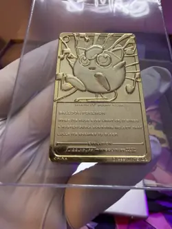 1999 Pokemon Jigglypuff 23 Karat Gold Plated Special Edition Trading Card BK - Image 4