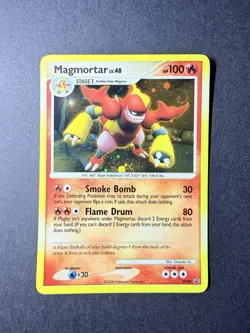 Pokemon TCG Magmortar DP20 Black Star Promo Holo Card Cosmos Swirl - Image 1