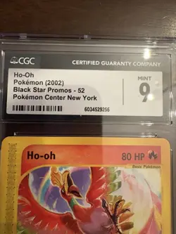 CGC 9 MINT Ho-Oh # 52 WOTC Black Star PROMO "Center NY" Pokemon Card - Image 4