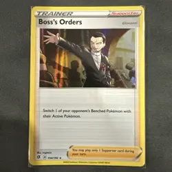 Pokemon Trading Card Game TCG Rebel Clash Boss's Orders 154/192 Holo NM - Image 1