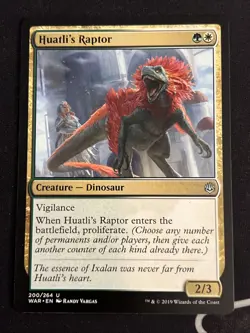 1x Huatli's Raptor (200) War of the Spark LP MTG Magic the Gathering x1 MKE - Image 1