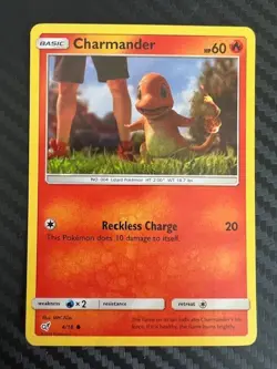 Pokemon TCG Charmander Detective Pikachu 4/18 Holo Common LP - Image 1
