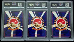 3 Slab Set of PSA 9- 1998 POKEMON JAPANESE VENDING Series 1 All 3 STARTERS! - Image 2