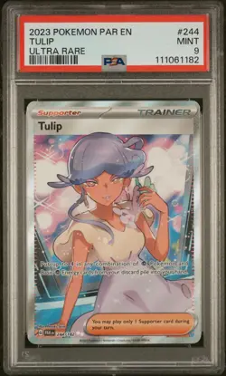 2023 POKEMON PAR EN-PARADOX RIFT ULTRA RARE #244 TULIP PSA 9 - Image 1