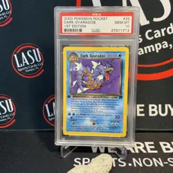 2000 POKEMON ROCKET | 1ST EDITION #25 DARK GYARADOS PSA 10 - Image 1