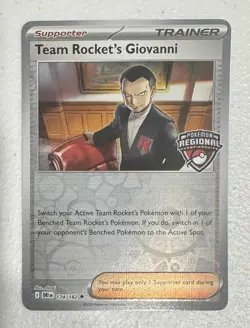 Pokemon Team Rocket's Giovanni 174/182 DRI Regional Championship Promo - Image 1