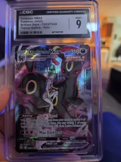 CGC 9 Umbreon VMAX TG23/TG30 Brilliant Stars FA Pokemon Card Trainer Gallery - Image 1