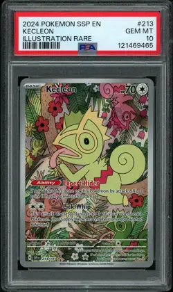 PSA 10 GEM MINT Kecleon 213 Surging Sparks Pokemon Card - Image 1
