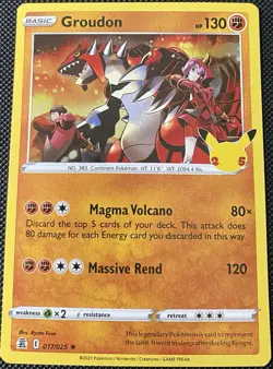 Groudon 017/025 Celebrations Holo - Pokemon Card - Image 1